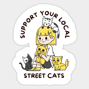 Street cats Sticker